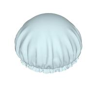 Aqua Print Shower Cap for Women & Men - Reusable, Double Layer, Breathable, Hair Bath Cap One Size