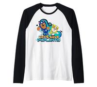 Aqua PUPS Let's Save PUPLANTIS Raglan Baseball Tee