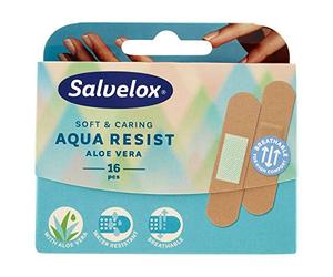 AQUA RESIST SALVELOX ADHESIVE DRESSING ALOE VERA 19 MM X 72 MM 16 DRESSINGS