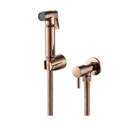 Aqua Rose Gold Brass Douche/Shattaf Set - Elegant Thermostatic Bidet System with Wall-Mounted Design & 5-Year Warranty
