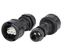 Aqua-Safe in-LINE W/Proof 3P Plug 13MM, Plug & Socket Connectors, Qty X 1 | 185-0A1021-P030-1