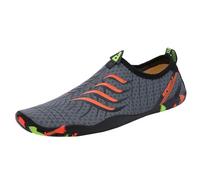 Aqua Shoes Mens Size 8, Water Shoes Women Men Quick-Dry Barefoot Beach Swim Shoe Non-Slip Aqua Socks for Water Aerobics Sport Surfing Diving Garden Pool Tracing Shoe Elastic Lace Up Stripes Fashion