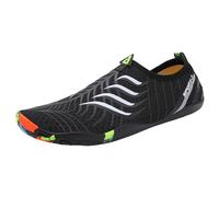Aqua Shoes Mens Size 8, Water Shoes Women Men Quick-Dry Barefoot Beach Swim Shoe Non-Slip Aqua Socks for Water Aerobics Sport Surfing Diving Garden Pool Tracing Shoe Elastic Lace Up Stripes Fashion