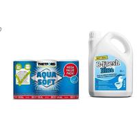 Aqua Soft Toilet Paper, 6 Rolls, with B-Fresh Blue Toilet Fluid, 2 Litres, Value Kit THETFORD