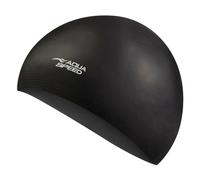 Aqua Speed Adult Soft Latex Swimming Cap | Comfortable Elastic Flexible Cap in Black Aqua Speed Black One Size