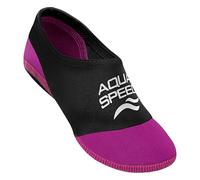 Aqua Speed - Anti Slip Pool Socks for Kids - Non Slip Swimming Elastic Socks Lightweight Pool Beach Socks (UK, Age, 10 Years, 11 Years, Regular, Pink)