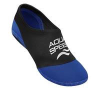 Aqua Speed - Anti Slip Pool Socks for Kids - Non Slip Swimming Elastic Socks Lightweight Pool Beach Socks (UK, Age, 10 Years, 11 Years, Regular, Blue)