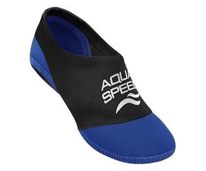 Aqua Speed - Anti Slip Pool Socks for Kids - Non Slip Swimming Elastic Socks Lightweight Pool Beach Socks (UK, Age, 6 Years, 7 Years, Regular, Blue)