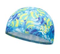 Aqua Speed Baby Girl & Boy Patterned Fabric Swimming Cap | Flexible Comfortable Toddler Fit - One Size - Blue