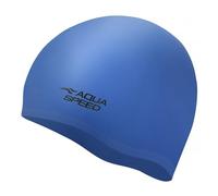Aqua Speed - Long Hair Swimming Cap | Soft Silicone Durable Swim Cap for Long Hair | Comfortable & Easy Fit (Blue, One Size)