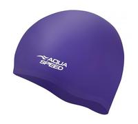 Aqua Speed - Long Hair Swimming Cap | Soft Silicone Durable Swim Cap for Long Hair | Comfortable & Easy Fit (Purple, One Size)
