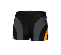 Aqua-Speed SASHA Men's Swimming Trunks | Swimming Shorts | MALAGA Fabric | UV Protection | 05. / 310 / black grey orange | Size:XXL