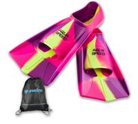 Aqua Speed SET HIGH TECH Short flippers for adults and children + ULTRAPOWER #SWIM Bag Backpack | unisex| pink/mix/93 | Size:37/38