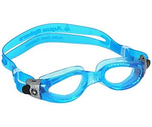 Aqua Sphere Kaiman Swim Goggle - Clear Lens - Blue Frame Great for Swimming