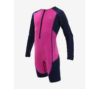 Aqua Sphere Stingray HP2 Short Sleeve Protective Suit Pink Navy Blue Kids - 10