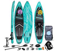 Aqua Spirit Barracuda ISUP/Kayak Inflatable Stand Up Paddle Board 2025 | 10'6x32”x6” | Complete Conversion Kit with Paddle, Backpack and more accessories | Adult Beginner/Expert | Green