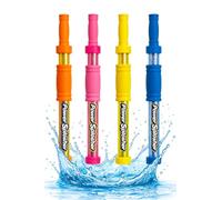 Aqua Splash Power Blaster Water Gun - Pack of 4 Colourful Water Blasters | Pool & Garden Summer Toys for Kids | Easy-to-Use Plunger Action | Lightweight & Floatable Design | Age 3+