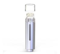 AQUA STAMP 2-in-1 Titanium Derma Stamp | 0.25mm Gold Micro Needles | Manual Microneedling Tool for Face Lips Scalp Care | Portable Serum Applicator with Storage Tube