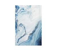 Aqua Teal Blue Grey White Marble 1 Gang No Device Outlet Wall Plate Blank Light Switch Cover Switchplate Electrical Decorative Faceplate Bedroom Decorate