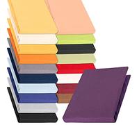 aqua-textil Pur Fitted Sheet Divan Water Beds Cotton 120x200-130x220 cm purple