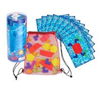 Aqua Training Bundle - Neoprene Ring Shape Mix, Swim Learning Activity Pieces, Beginner Dive Practice Tools | Colorful Submerge Challenge Set, Water Skill Growth Kit, For Beach Holiday Play