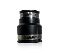 Aqua Universe 2" x 1.5" Flexible Reducer with Hose Clamps Reducing Connector with Hose Pipe Fitting Efficient and Reliable Rubber Coupling 2" Clamping Range 50mm-63mm, 1.5" Clamping Range 50mm-38mm