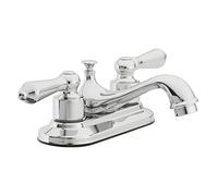 Aqua Vista 15-B42WTSP-CP-AV Two Handle Bathroom Faucet, Polished Brass