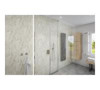 Aqua Wall Panels Aqua 1000 PVC Light Grey Marble Wall Panel 1000 x 2400mm