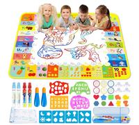 Aqua Water Doodle Mat 48 X 40 Inches Extra Large Magic Drawing Doodling Mat Kids Drawing Mat Toddlers Educational Toys for Age 3 4 5 6 7 8 Year Old Kids Boys Girls