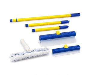 AQUAB Charger Set No. 2 - 1 x Small & Large Cleaning with Water Trap Drain and External Water Conservation Tank + 1 sponge, 1 Handle, 1 x TELESCOPIC ROD - As Seen On TV