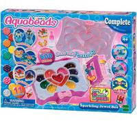 Aquabeads Sparkling Jewel Box Set 600+ Beads, Heart Storage Case New Xmas Toy 4+