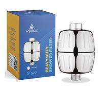AquaBliss HD Heavy Duty High Output Shower Filter - Latest Superior Advanced 30x Filter Media - Universal Multi-Stage Shower Head Filter for Chemicals, Chlorine, Pesticides (SF500) - Chrome