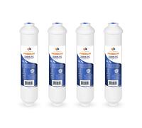 Aquaboon Premium Inline Post/Carbon Polishing Water Filter Catridge for Reverse Osmosis System Standard Size (Quick Connect Fiting) RO Water Filter Replacement Compatible with ICF-10 4-Pack