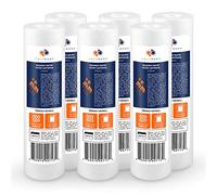 Aquaboon Whole House Water Filter Cartridge Replacement - 5 Micron Water Filter 10 x 2.5 inch - Sediment Filter Compatible with Aqua Pure AP110, AP101T, Whirlpool WHKF-GD05, Culligan P5, 6 Pack