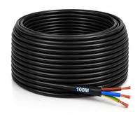 Aquacadabra Black Pond Electrical Cable 3-Core Garden Electric Cable 100m