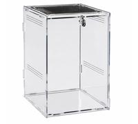 Aquacadabra Repto Terra Clear Acrylic Terrarium Mesh Top Lock Reptile Enclosure 15 X 16.5 X 21.5