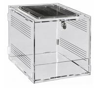 Aquacadabra Repto Terra Clear Acrylic Terrarium Mesh Top Lock Reptile Enclosure 20 X 15 X 15.3