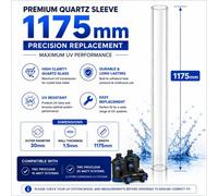 Aquacadabra Vanquish Tmc Quartz 75 Uv Clarifier Replacement Quartz Sleeve