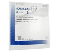 Aquacel Ag Silver Hydrofiber Wound Dressing 15cm x 15cm x 1