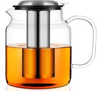 Aquach 68oz Glass Teapot with Stainless Steel Removable Infuser, Stovetop & Dishwasher Safe, Perfect for Brewing Loose Leaf Tea
