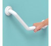 AquaChase 16inch Angled Grab Bar for Stud Mount, Bathroom Mobility Aid, ADA Compliant Heavy Duty 500lbs Support, Rustproof Stainless Steel (White)