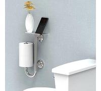 AquaChase 3-in-1 Toilet Safety Grab Bar with Built-in Tissue Paper Holder and Phone Shelf, for 2 Mega Rolls, 250lbs Weight Support When Mounted in Stud, Chrome Right-Hand