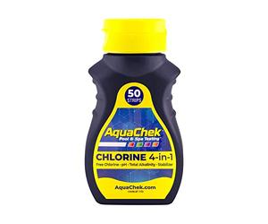 Aquachek 50 4 way Spa Hot Tub Pool Water Test Strips Chlorine PH Aquacheck