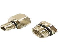 Aquacomputer Adapter-Set gerade Eheim 1046 auf G1/4 Zoll IG - silber