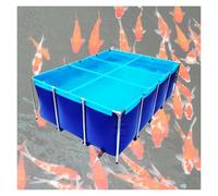 Aquaculture Water Tank Cistern Steel frame Multifunction PVC Canvas Temporary Fish Pond,Above Ground Pool for Koi Ponds & Turtles, PVC Canvas Aquarium with Drain Valve, Outdoor/Indoor Fish T