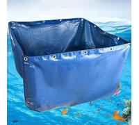 Aquaculture Water Tank Cistern Steel frame Multifunction PVC Canvas Temporary Fish Pond,PVC Canvas Aquarium Pool - 0.5mm Tarp Temporary Holding Tank for Saltwater Fish, Koi, Turtles - Multif