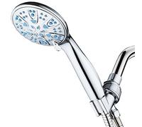 AquaDance 5514 Antimicrobial/Anti-Clog High-Pressure 6-Setting Hand Microban Nozzle Protection from Growth of Mold, Mildew & Bacteria for Stronger Shower, 4", Wave Blue