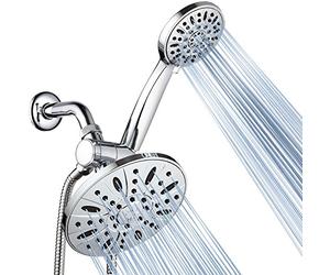 AquaDance 7" Premium High Pressure 3-Way Rainfall Combo Combines The Best of Both Worlds-Enjoy Luxurious Rain Showerhead and 6-Setting Hand Held Shower Separately or Together, Chrome