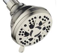 AquaDance Brushed Nickel High Pressure 6-Setting Spiral Shower Head - Angle Adjustable, Anti-Clog Showerhead Jets, Tool-Free Installation-USA Standard Certified-Top U.S. Brand