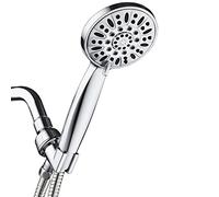 Aquadance High Pressure 6-Setting 10cm Chrome Face Hand Held Shower Head with